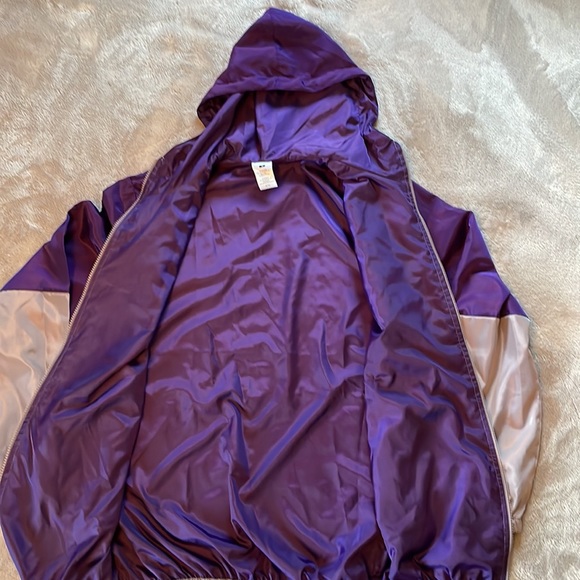 Small Purple & Gray Zip Up Windbreaker - Picture 2 of 4